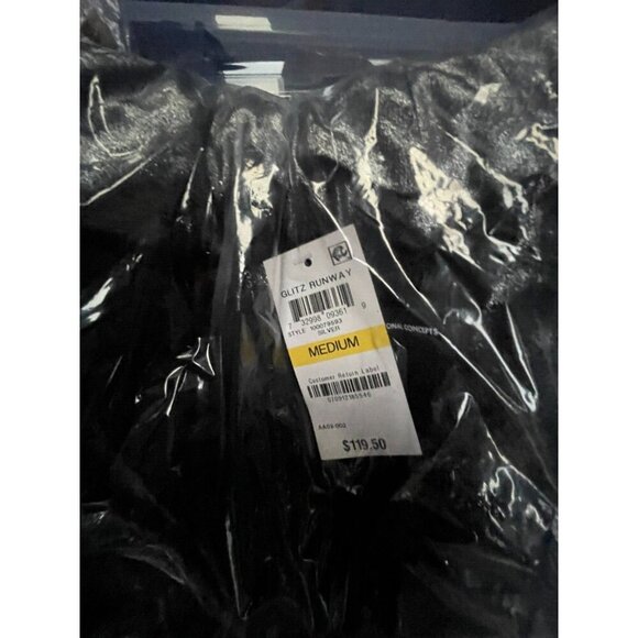 INC International Concepts Puff-Sleeve Crushed Velvet Wrap Dress Medium New - Picture 11 of 11